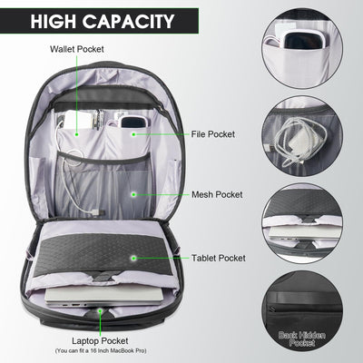 16 Inches LED Motorcycle Backpack with Programmable Full Color Screen Waterproof Riding Backpack for Men And Women
